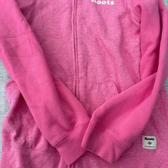 Size 14 Roots ( Youth) Zip Pink Sweater - Picture 4 of 5